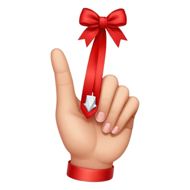 Orta parmak kurdeleli sticker