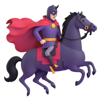 headless horseman with a tattered cape, mist swirling around sticker