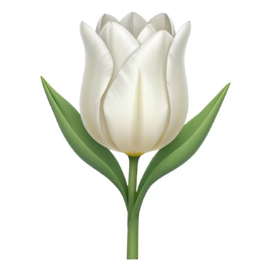 white tulipe sticker