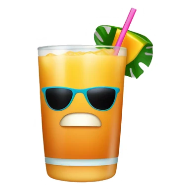 tropical drink with muscular arms and sunglasses sticker