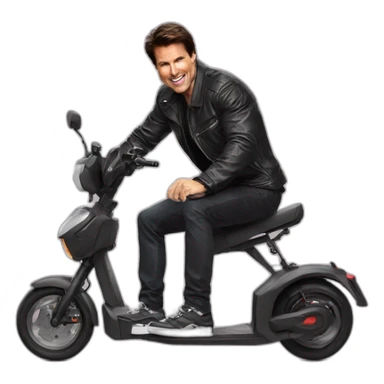 Tom Cruise on electric scooter rob sticker