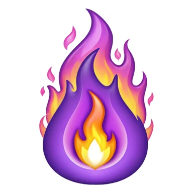 A purple fire emojis sticker