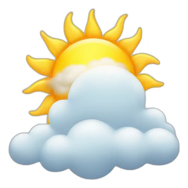 sun with cloud sticker