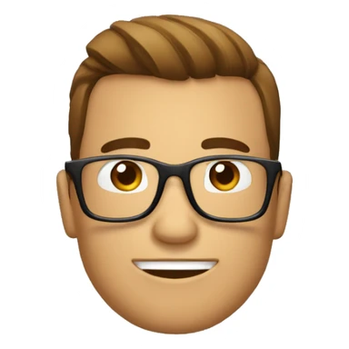 Hombre con poco cabello, con lentes,  tomando café  sticker