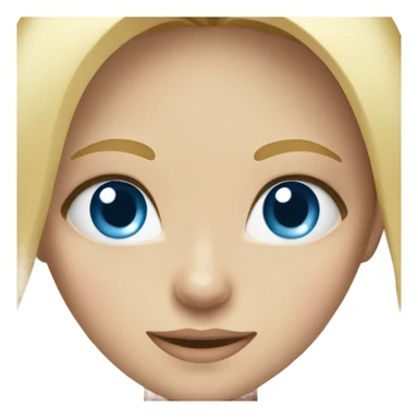 Blonde girl with blue eyes Caucasian  sticker