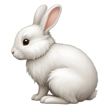 side profile of a rabbit hoping sticker