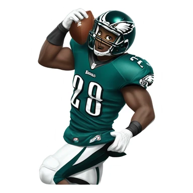 Philadelphia Eagles slamming a touchdown ￼ sticker