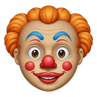 american staff with a clown nose sticker