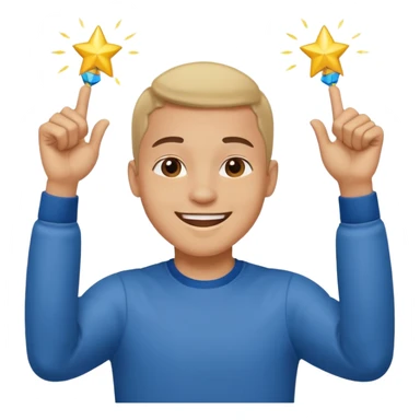 Young man doing celebration pose sticker