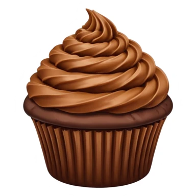 Cupcake with chocolate icing sticker