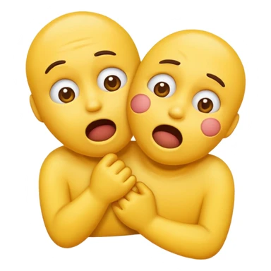 Emoji choking themselves sticker