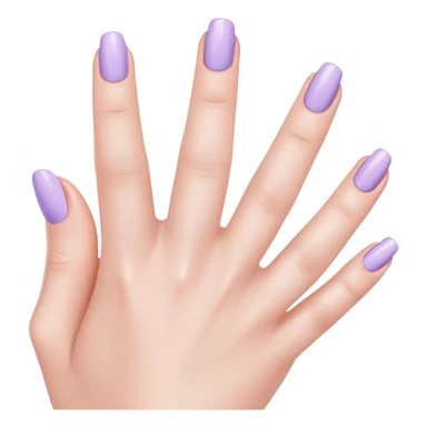 lilac pastel manicure on five fingers sticker