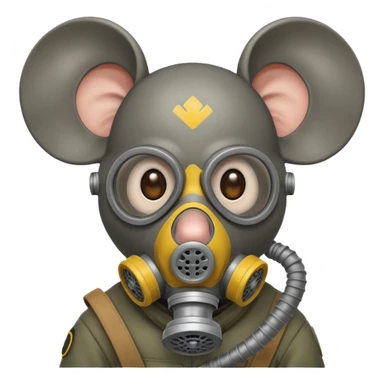 mouse with gas masks sticker
