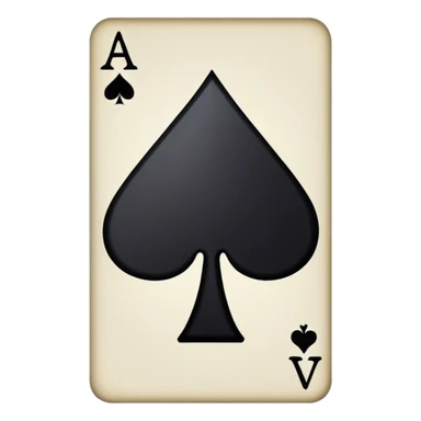 Ace of spades card sticker