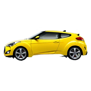 Hyundai Veloster, yellow color sticker