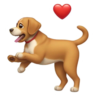 Un perro lanzando corazones subido en un cohete  sticker