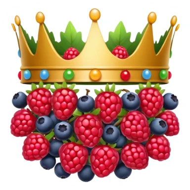 berry crown made of mixed forest fruits sticker