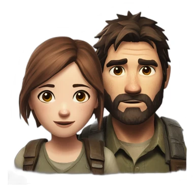 Joel and ellie from the last of us sticker