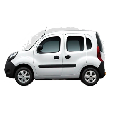 White Kangoo utility car without windows in the back sticker