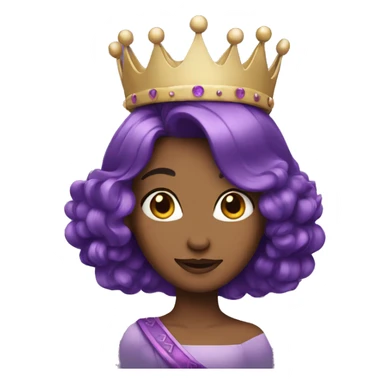Princess with purple hair sticker