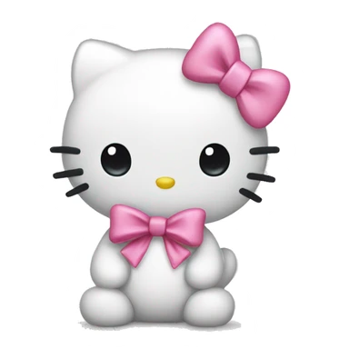 Hello kitty with pink bow  sticker