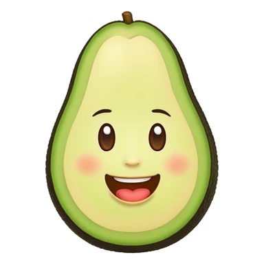 un aguacate con labios gordos sticker