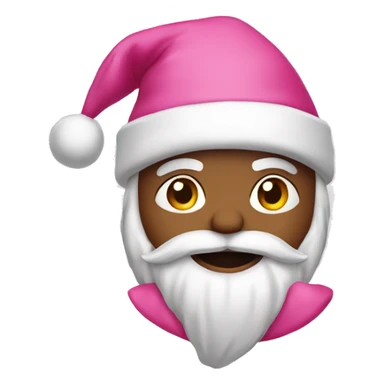Santa wearing pink sticker