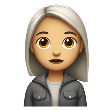 sad girl with a broken leg  sticker