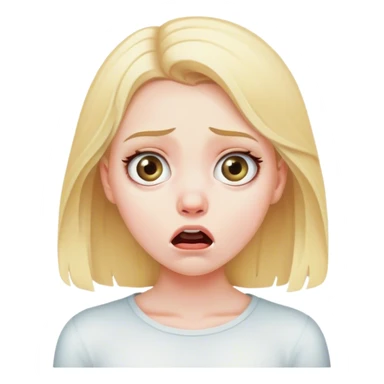 blonde girl scared sticker