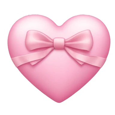 Light pink heart with bow  sticker