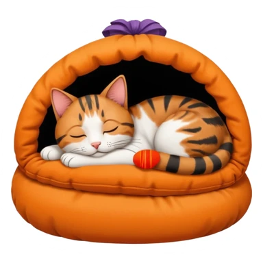 sleeping cat with a FedEx hut on its head sticker