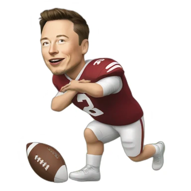elon musk play football sticker