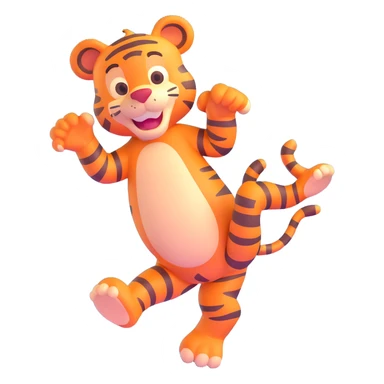 classic Tigger from Winnie the Pooh, cheerful and energetic sticker