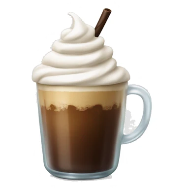 Ice coffe with whipped cream sticker
