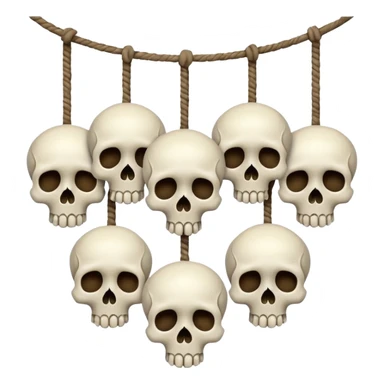 garlend of skulss sticker