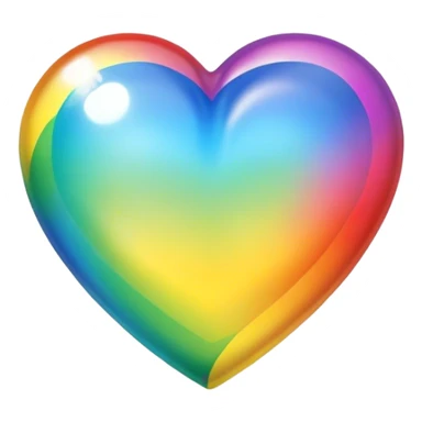 Thinking of a rainbow heart sticker