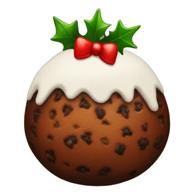 Christmas pudding sticker