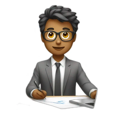 product manager working on graphs sticker