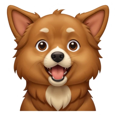 Dog barking at person sticker