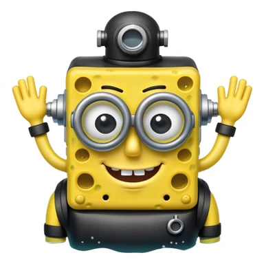 SpongeBob scuba diving sticker