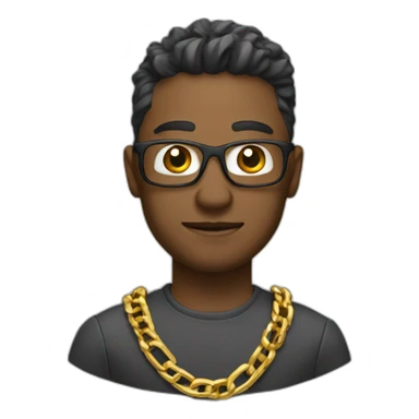 graphcis engineer swagged up with gold chain sticker