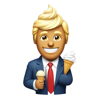 Trump with ice cream sticker