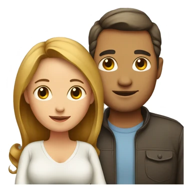 A pregnant woman with her husband  sticker