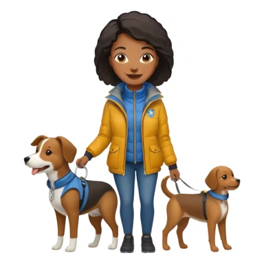 Dog Walker black woman sticker