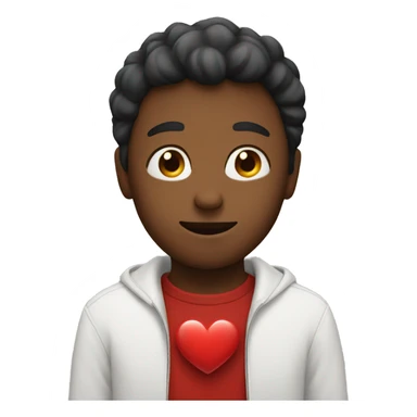 person with heart sticker