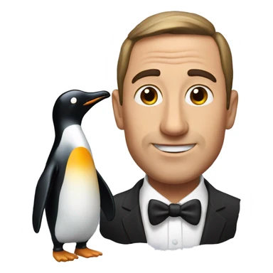 Man and a penguin  sticker