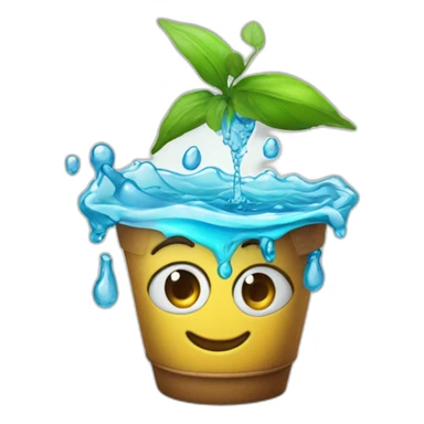 Emoji com peso de academia e garrafinha de agua na mão sticker