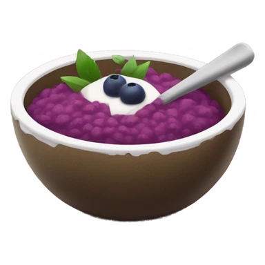 açaí bowl with a pink spoon sticker