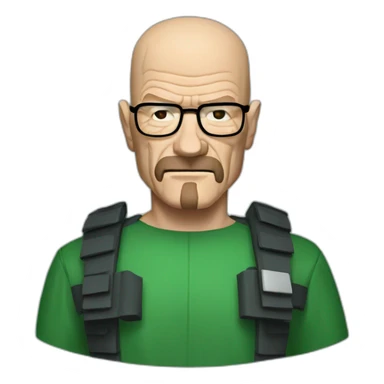 Walter White wearing a Batman suit sticker