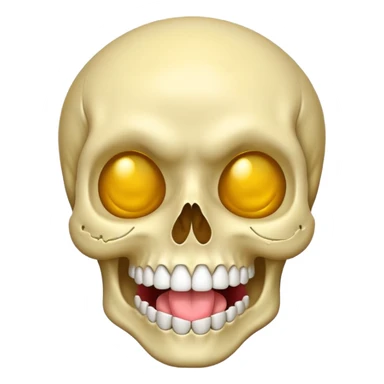 Money White Skull Emoji and Tongue Face sticker